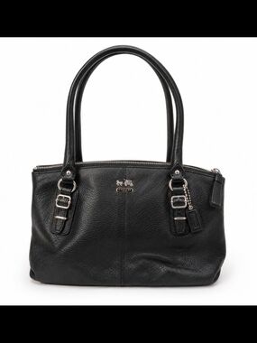 Coach Madison Black Pebbled Leather Small Satchel 46602